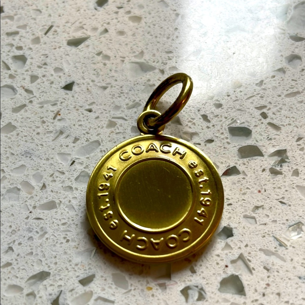 Coach Circular Gold Keychain